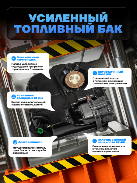 Топливный бак Kia Ceed пластик (bolt-on)